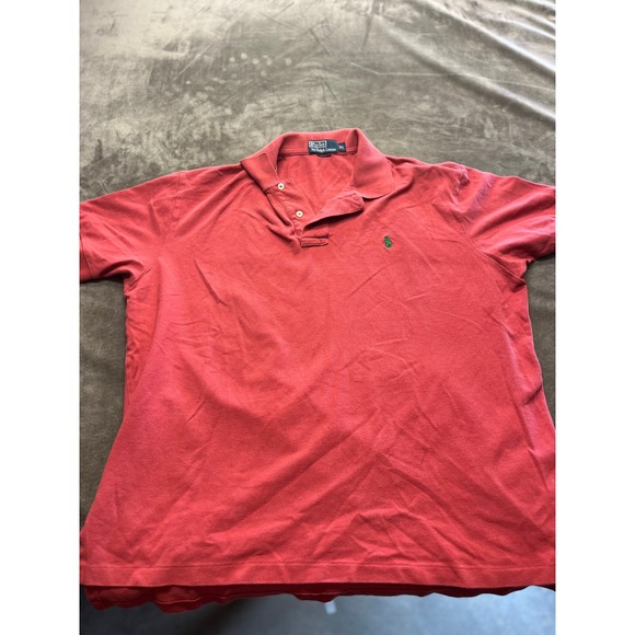 Polo Ralph Lauren Other - Polo Ralph Lauren Mens XL Red Short Sleeve Pique Cotton Polo Shirt Green Pony